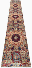 Handmade Traditional Mamluk Hallway Runner | 420 x 75 cm | 13'10" x 2'6" - Najaf Rugs & Textile