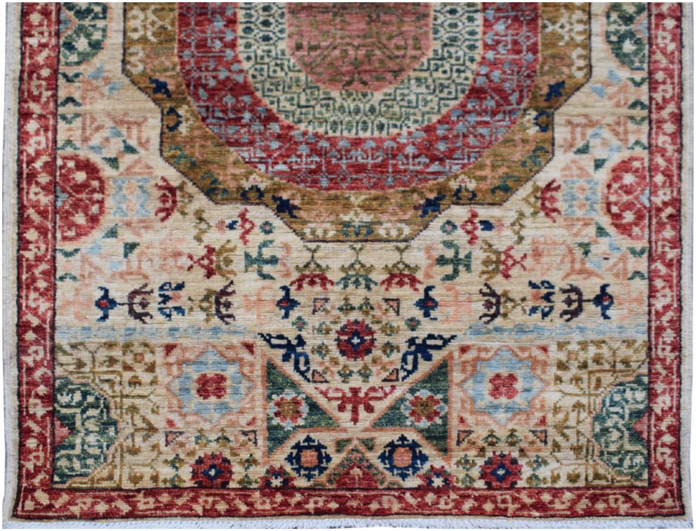 Handmade Traditional Mamluk Hallway Runner | 437 x 75 cm | 14'3" x 2'4" - Najaf Rugs & Textile