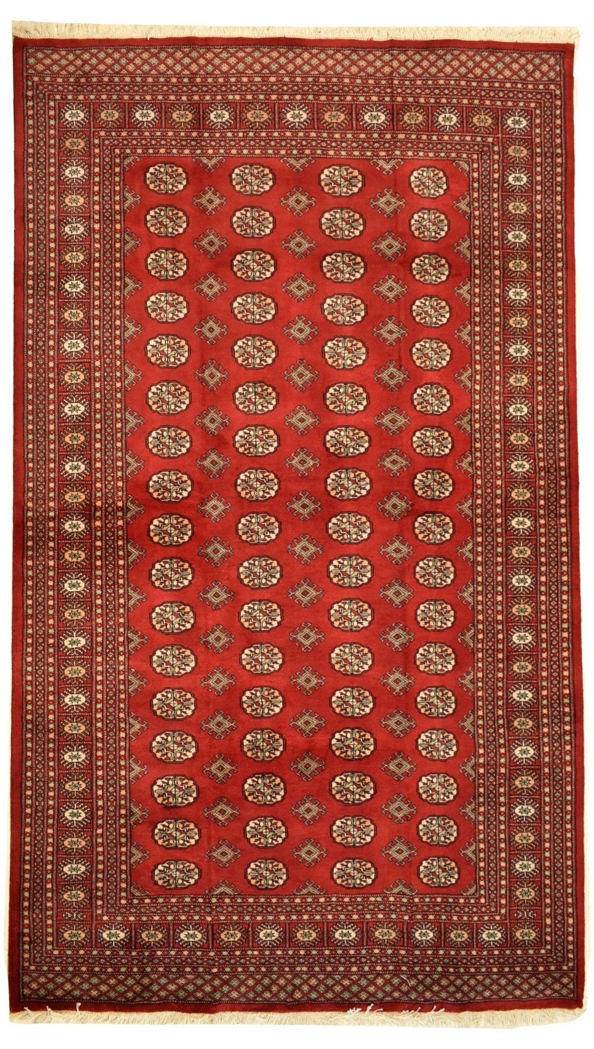 Handmade Traditional Pakistani Bokhara Rug | 283 x 184 cm | 9'3" x 6' - Najaf Rugs & Textile