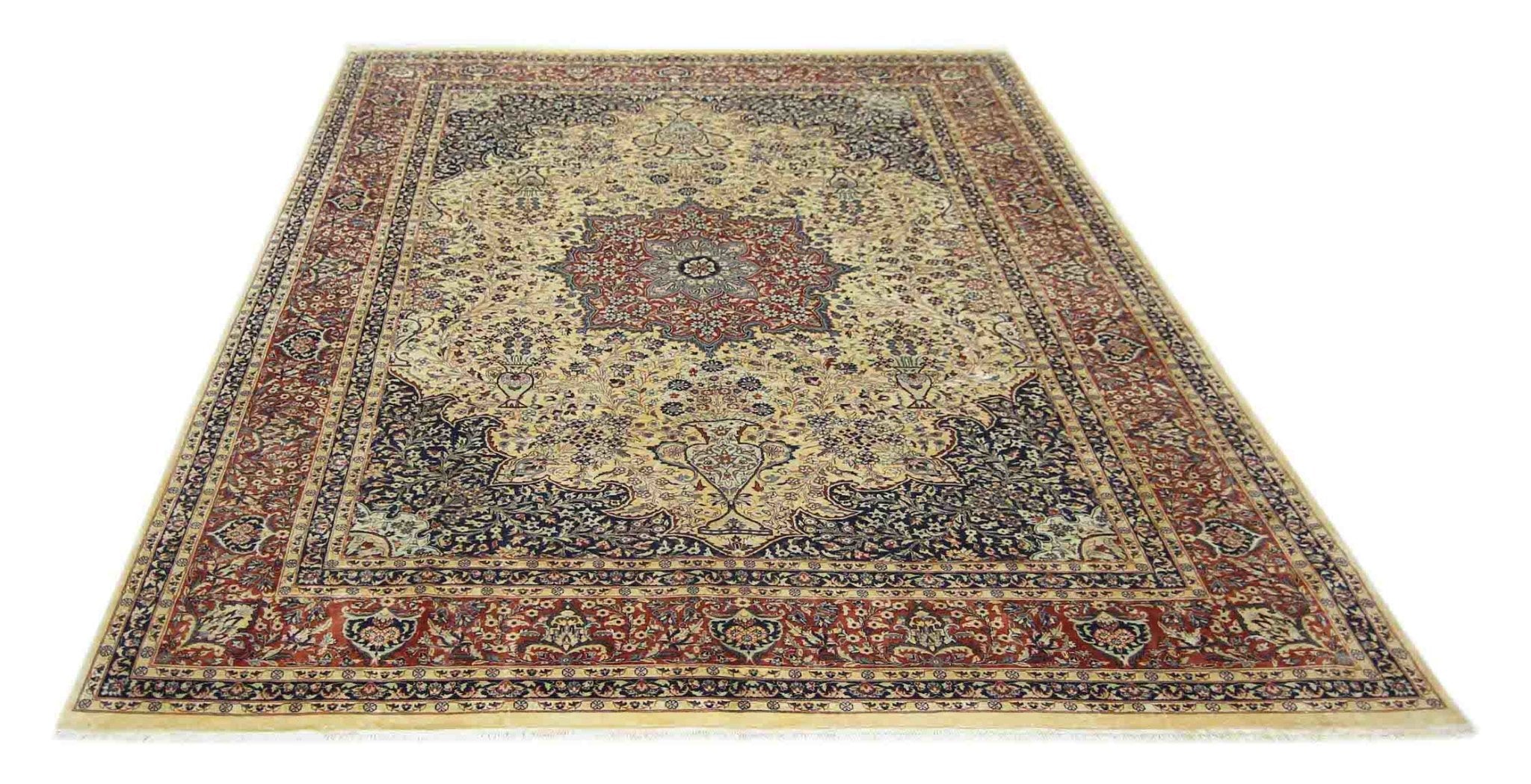 Handmade Traditional Pakistani Rug | 337 x 249 cm | 11'1" x 8'2" - Najaf Rugs & Textile