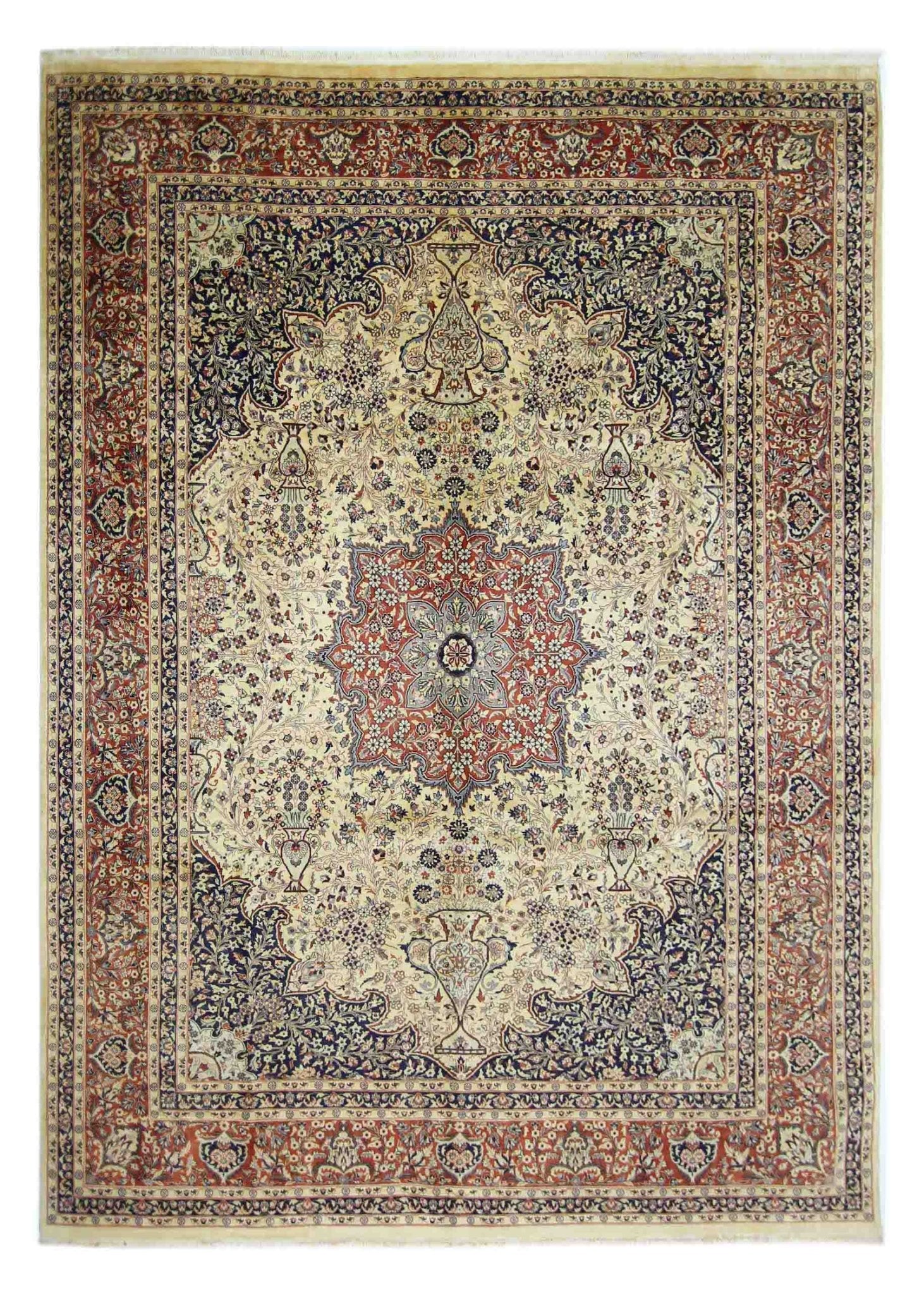 Handmade Traditional Pakistani Rug | 337 x 249 cm | 11'1" x 8'2" - Najaf Rugs & Textile