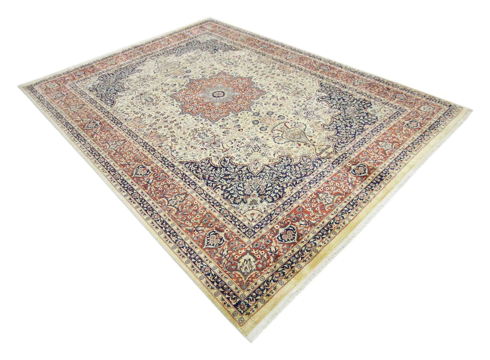 Handmade Traditional Pakistani Rug | 337 x 249 cm | 11'1" x 8'2" - Najaf Rugs & Textile