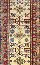 Handmade Traditional Super Kazakh Hallway Runner | 290 x 76 cm | 9'5" x 2'5" - Najaf Rugs & Textile