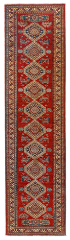 Handmade Traditional Super Kazakh Hallway Runner | 325 x 88 cm | 10'8" x 2'11" - Najaf Rugs & Textile