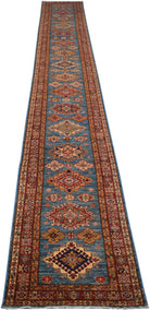 Handmade Traditional Super Kazakh Hallway Runner | 693 x 81 cm - Najaf Rugs & Textile