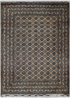 Handmade Traditional Turkmen Mowari Rug | 136 x 97 cm | 4'6"" x 3'3" - Najaf Rugs & Textile