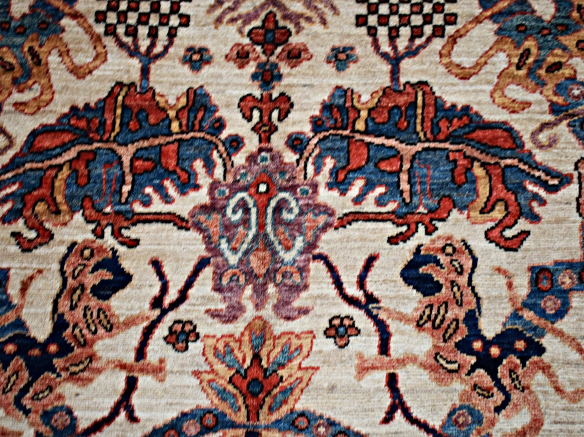 Handmade Transitional Afghan Chobi Rug | 291 x 185 cm | 9'7" x 6'1" - Najaf Rugs & Textile