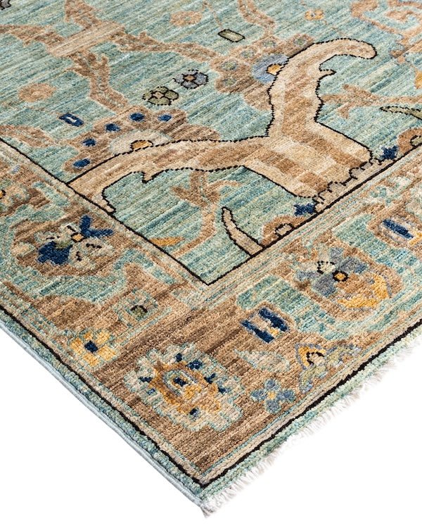 Handmade Transitional Afghan Chobi Rug | 357 x 280 cm | 11'7" x 9'1" - Najaf Rugs & Textile