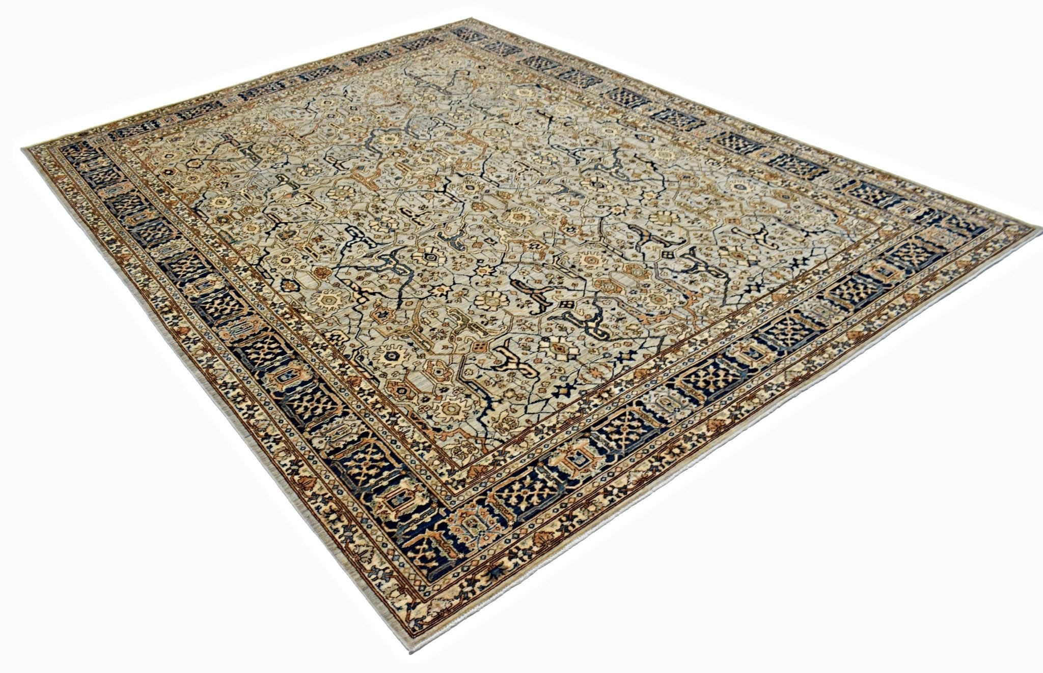 Handmade Transitional Afghan Chobi Rug | 362 x 281 cm | 11'10" x 9'8" - Najaf Rugs & Textile