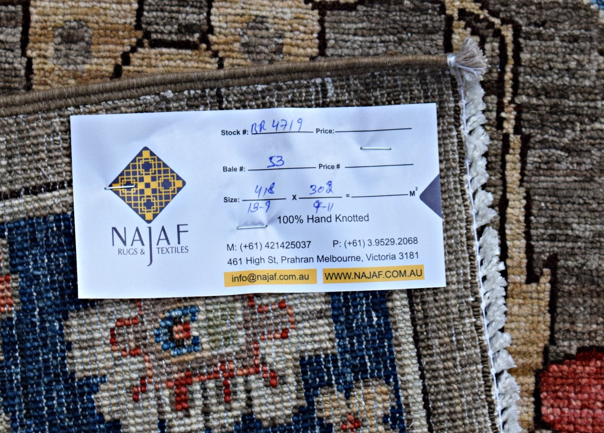 Handmade Transitional Afghan Chobi Rug | 418 x 302 cm | 13'9" x 9'11" - Najaf Rugs & Textile