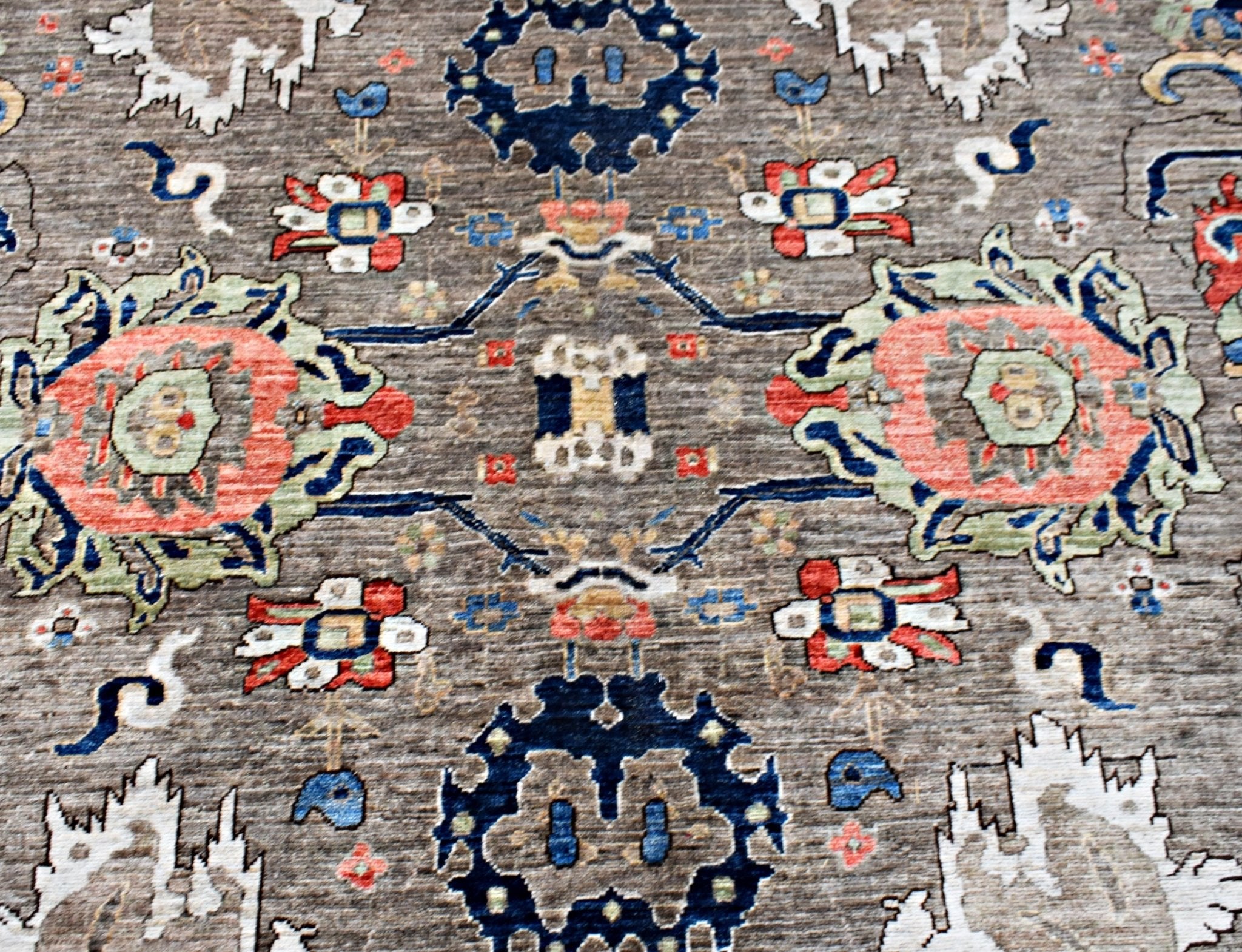 Handmade Transitional Afghan Chobi Rug | 418 x 302 cm | 13'9" x 9'11" - Najaf Rugs & Textile