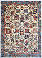 Handmade Transitional Afghan Chobi Rug | 421 x 305 cm | 13'10" x 10' - Najaf Rugs & Textile