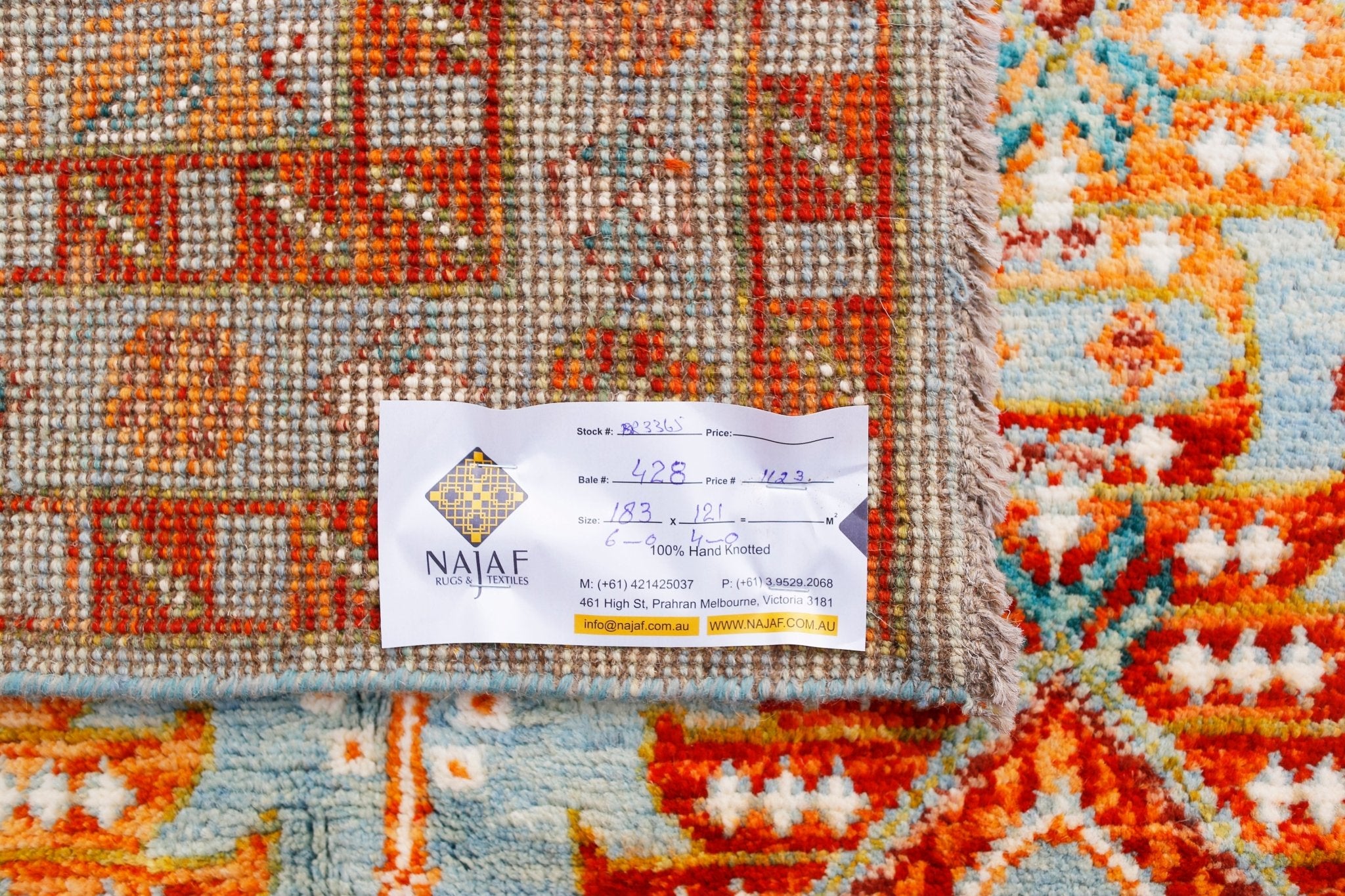 Handmade Transitional Afghan Rug | 183 x 121 cm | 6' x 4' - Najaf Rugs & Textile