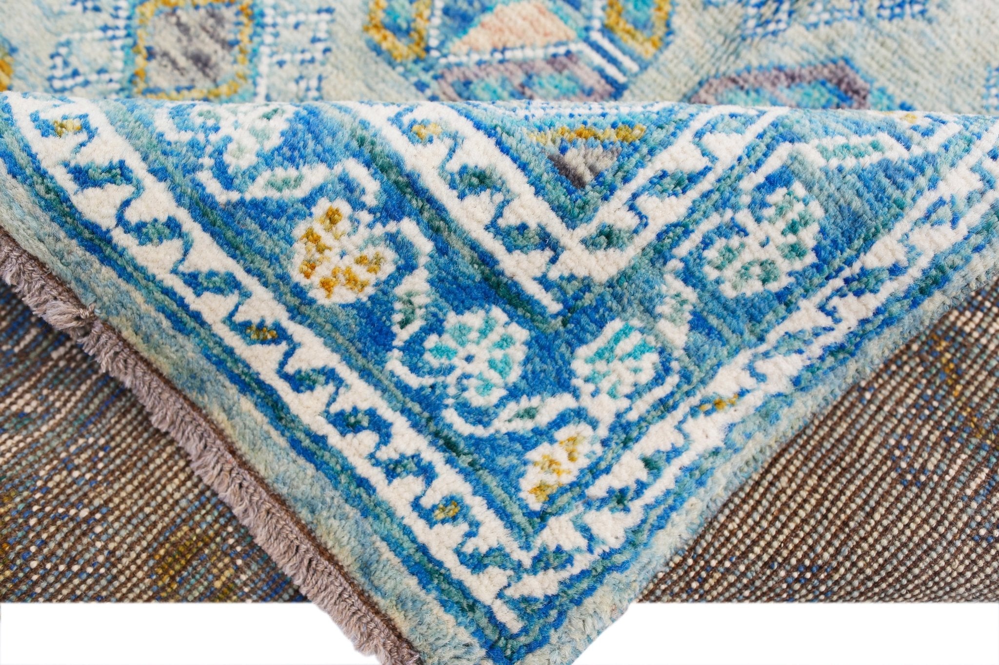 Handmade Transitional Afghan Rug | 184 x 123 cm | 6'1" x 4'1" - Najaf Rugs & Textile