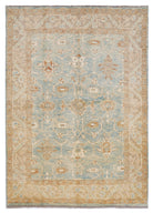 Handmade Transitional Afghan Rug | 231 x 166 cm | 7'7" x 5'6" - Najaf Rugs & Textile