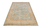 Handmade Transitional Afghan Rug | 231 x 166 cm | 7'7" x 5'6" - Najaf Rugs & Textile