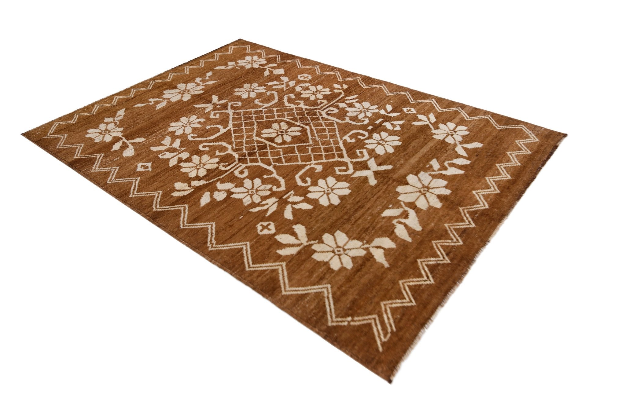 Handmade Transitional Afghan Rug | 290 x 207 cm | 9'6" x 6'10" - Najaf Rugs & Textile