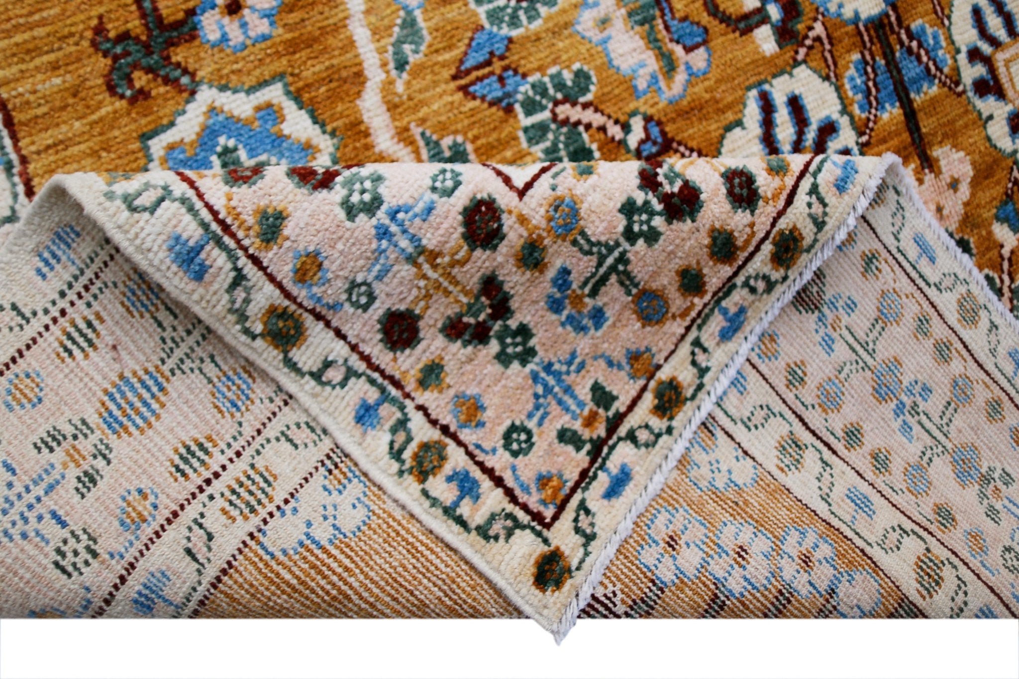 Handmade Transitional Afghan Rug | 304 x 207 cm | 10' x 6'10" - Najaf Rugs & Textile