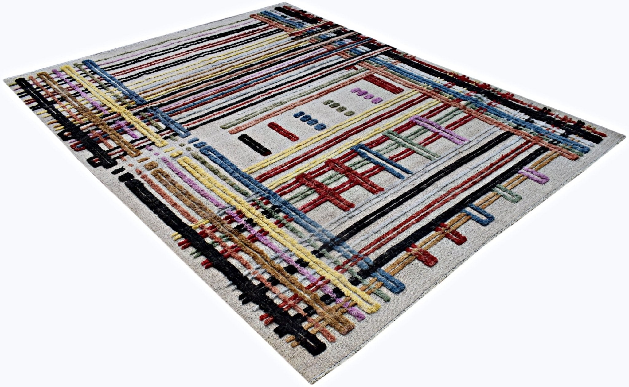 Handmade Transitional Barjasta Rug | 306 x 243 cm | 10' x 8' - Najaf Rugs & Textile