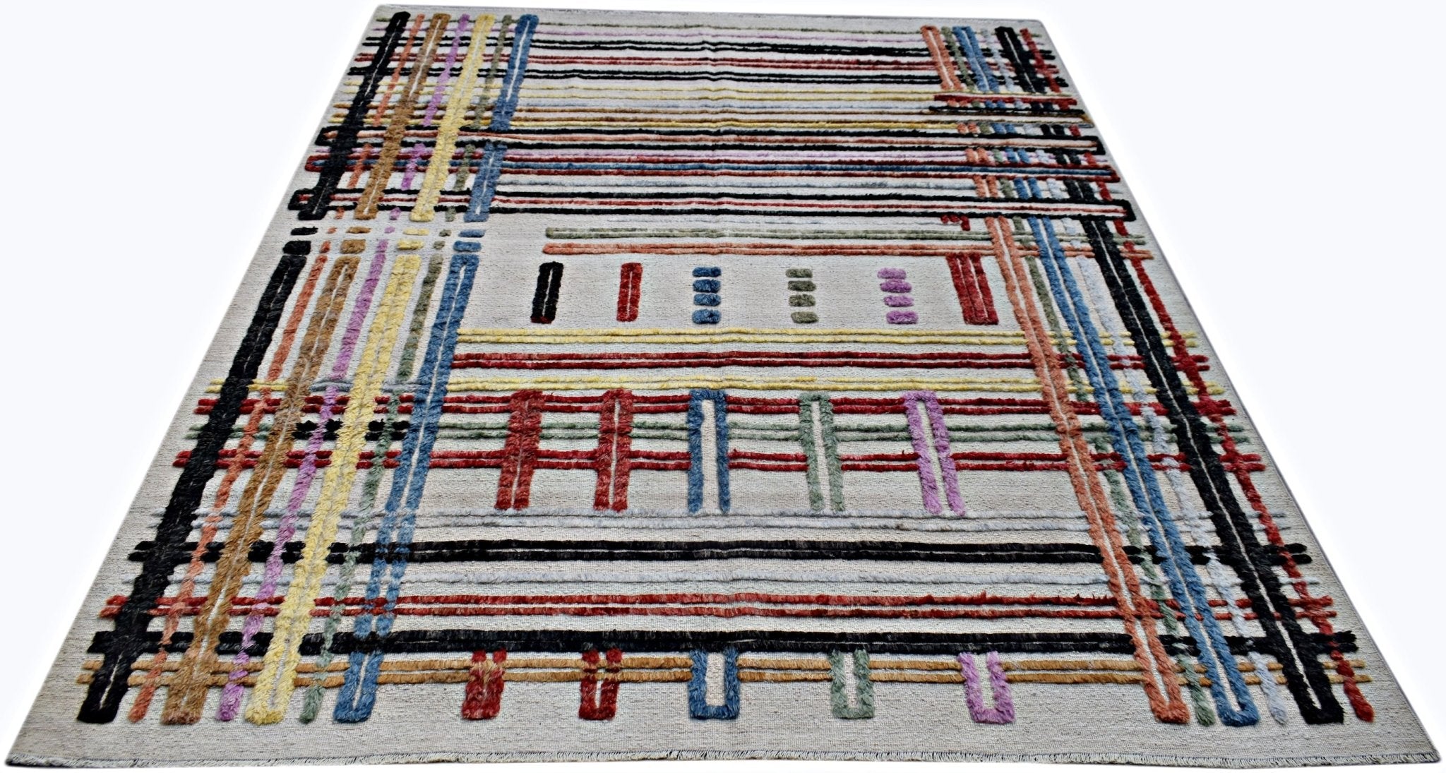 Handmade Transitional Barjasta Rug | 306 x 243 cm | 10' x 8' - Najaf Rugs & Textile