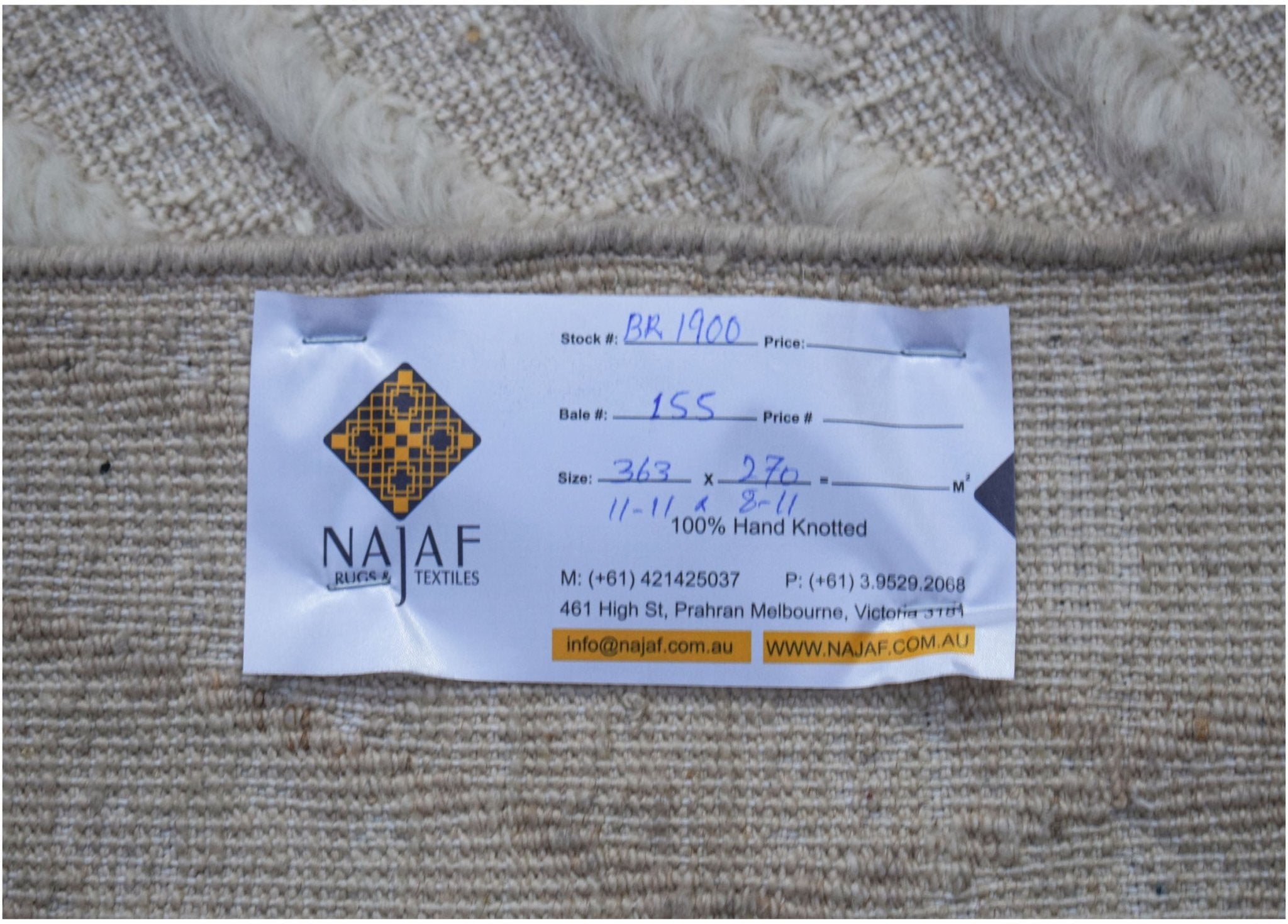 Handmade Transitional Barjasta Rug | 363 x 270 cm | 11'11" x 8'11" - Najaf Rugs & Textile