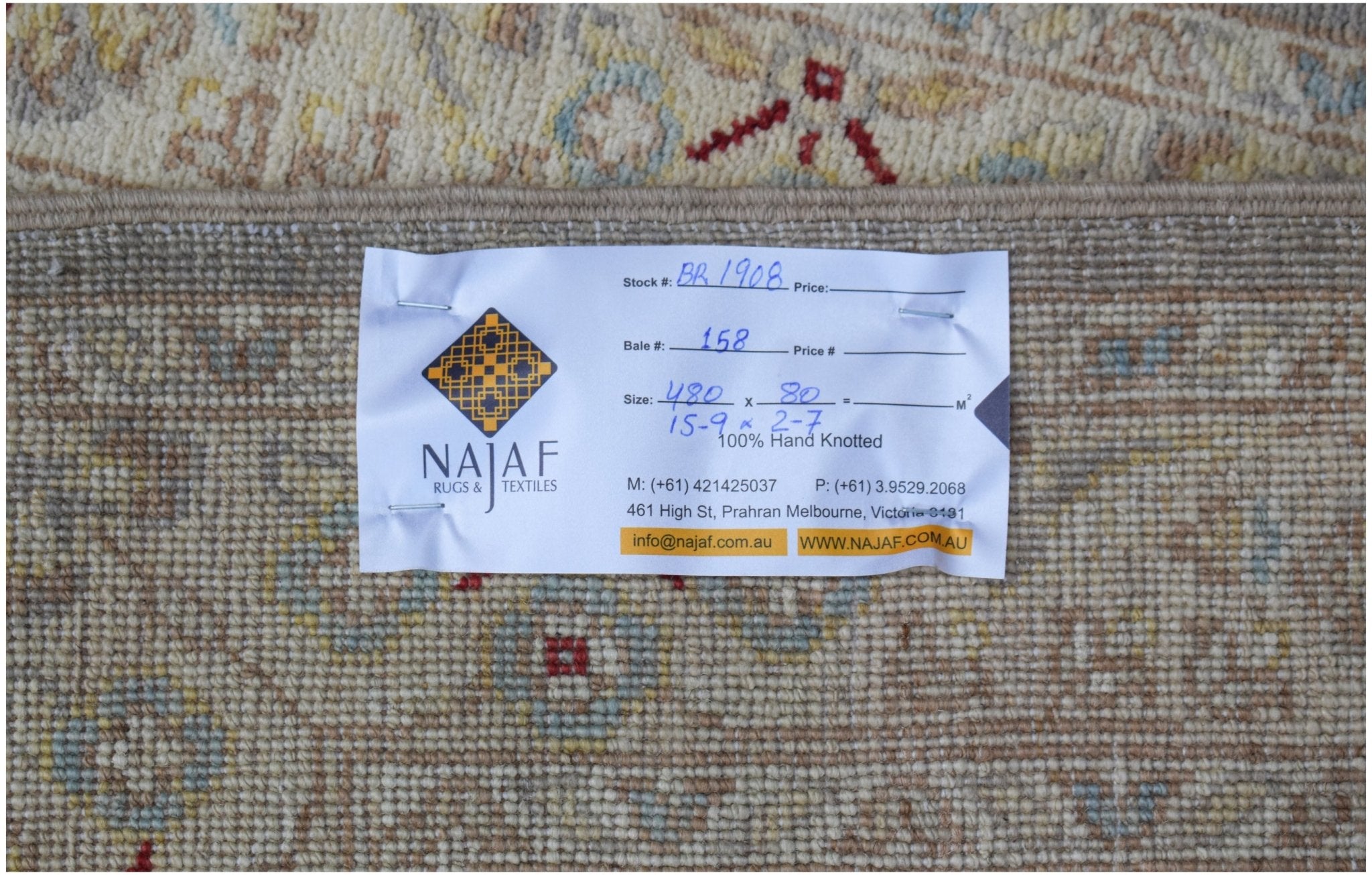 Handmade Transitional Chobi Hallway Runner | 480 x 80 cm | 15'9" x 2'7" - Najaf Rugs & Textile