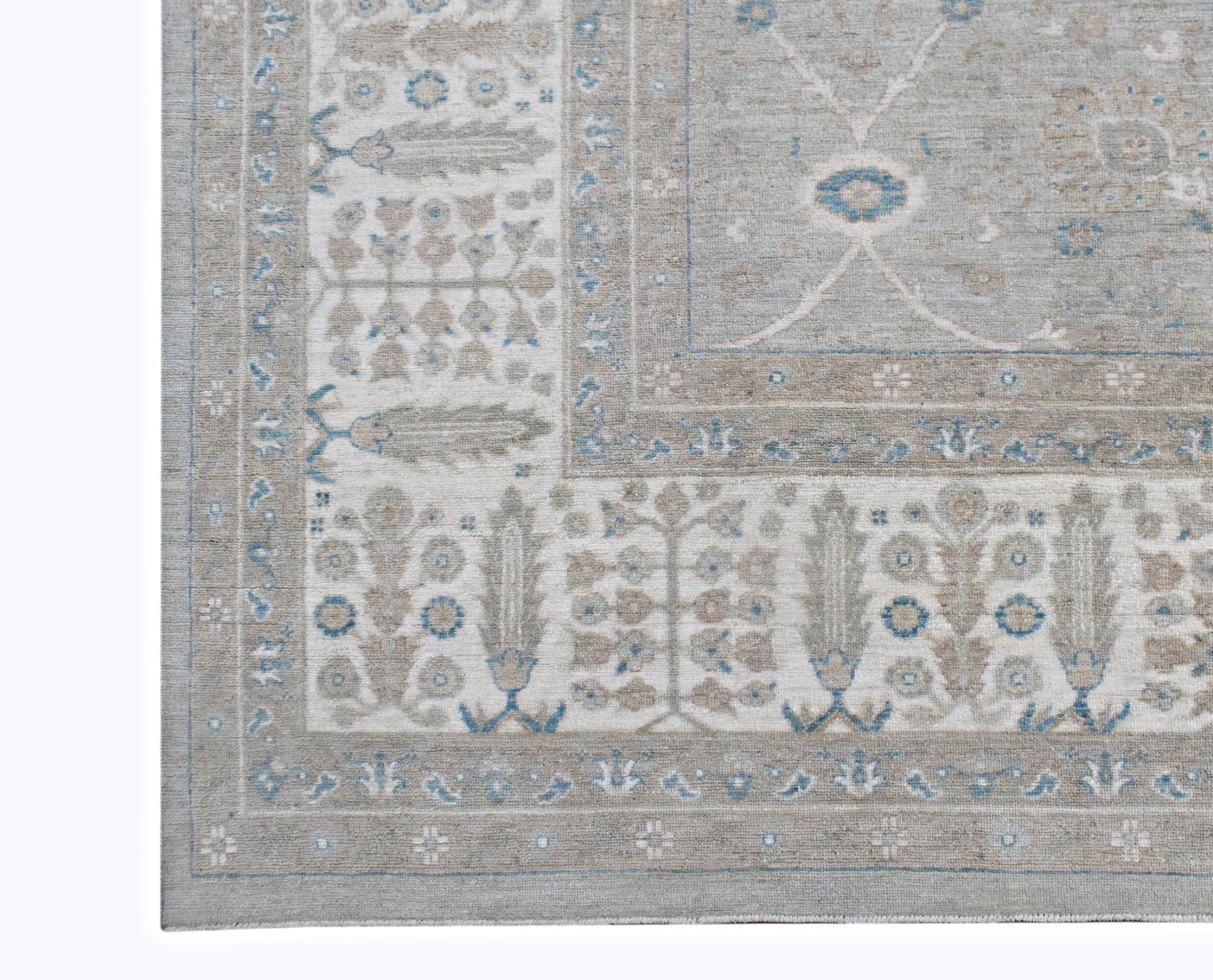 Handmade Transitional Chobi Rug | 408 x 298 cm | 13'5" x 9'9" - Najaf Rugs & Textile