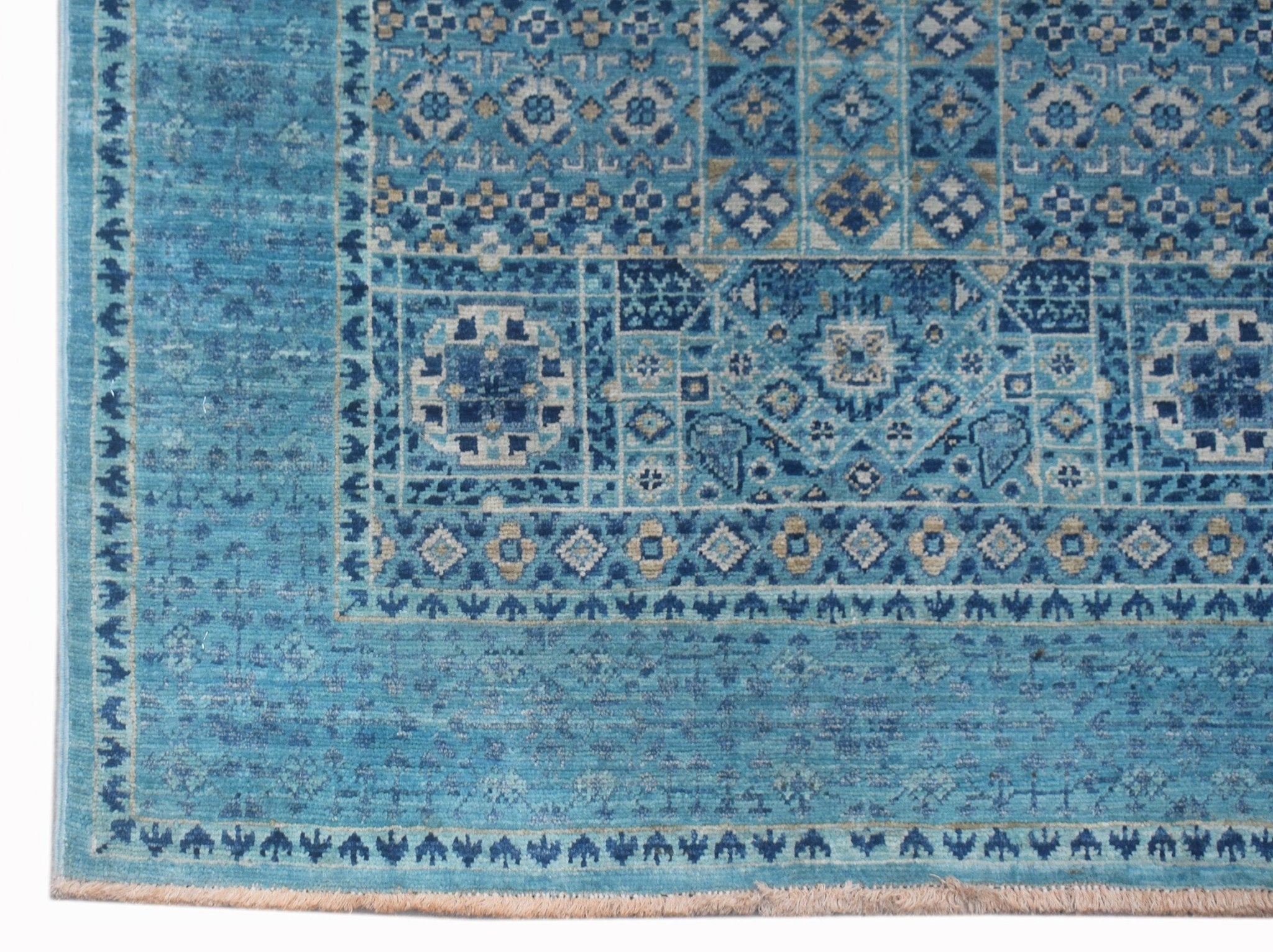 Handmade Transitional Mamluk Hallway Runner | 404 x 83 cm | 13'3" x 2'9" - Najaf Rugs & Textile