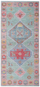 Handmade Transitional Oushak Hallway Runner | 205 x 91 cm | 6'9" x 3' - Najaf Rugs & Textile