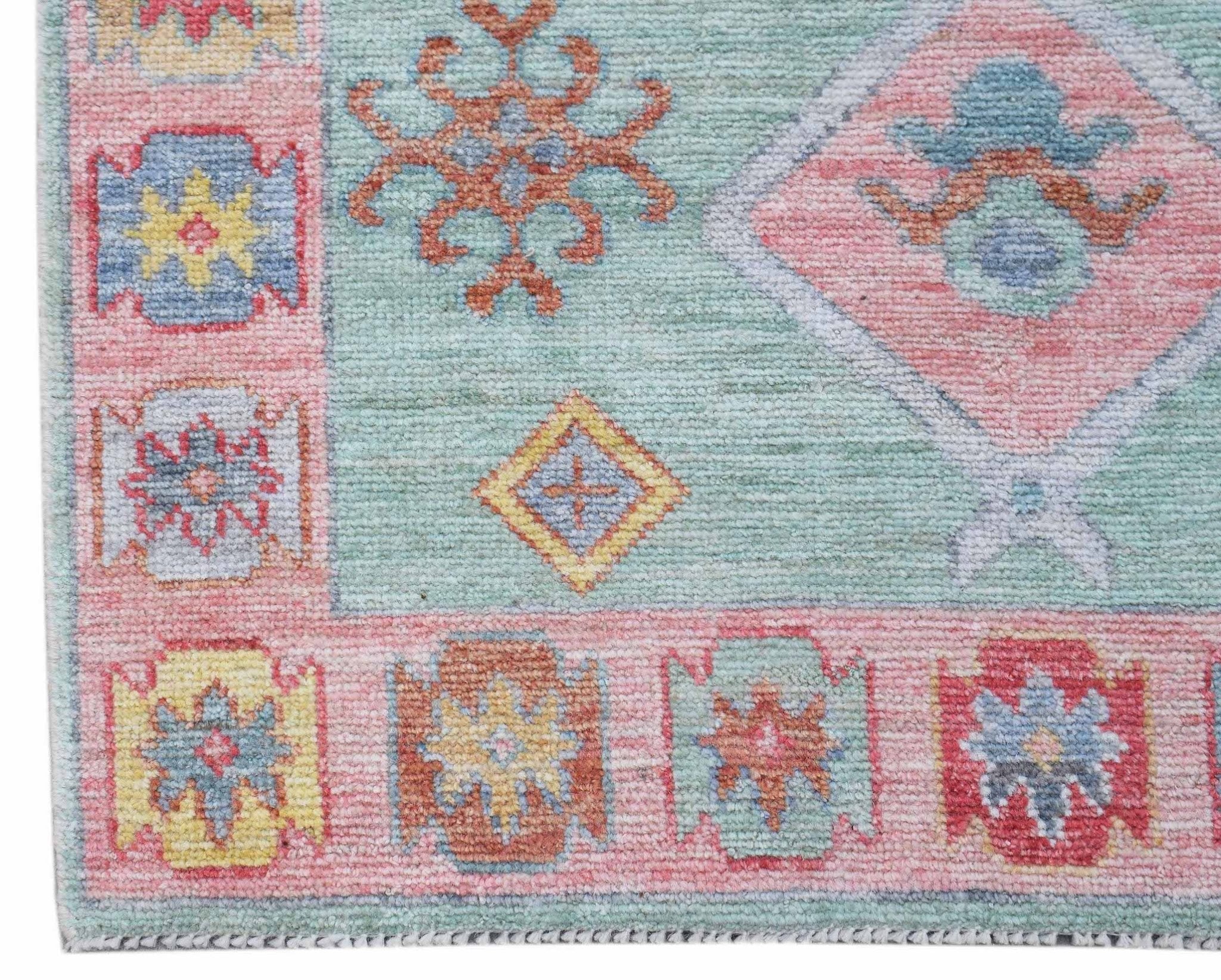 Handmade Transitional Oushak Hallway Runner | 205 x 91 cm | 6'9" x 3' - Najaf Rugs & Textile