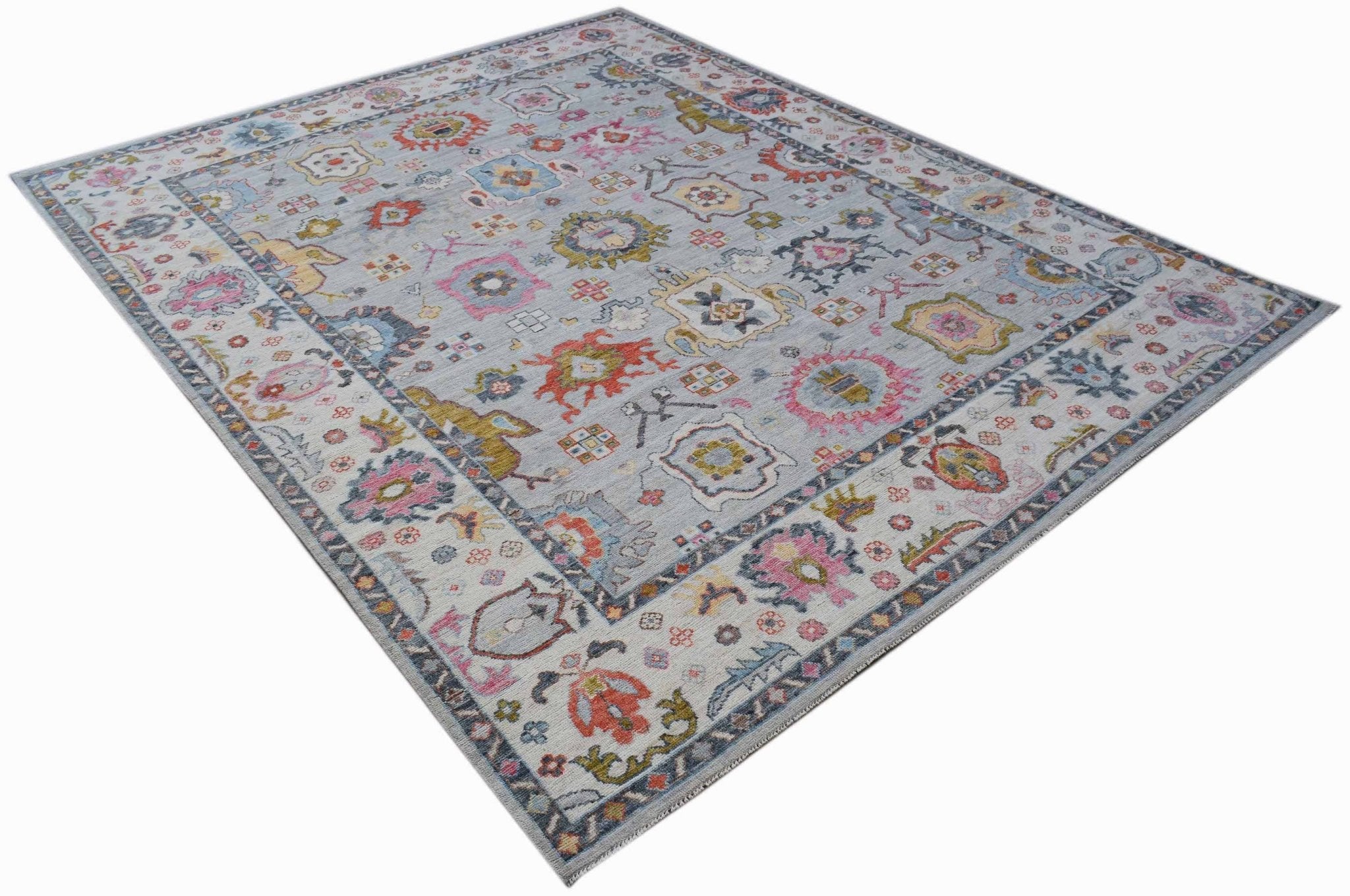 Handmade Transitional Oushak Rug | 316 x 248 cm | 10'5" x 8'2" - Najaf Rugs & Textile