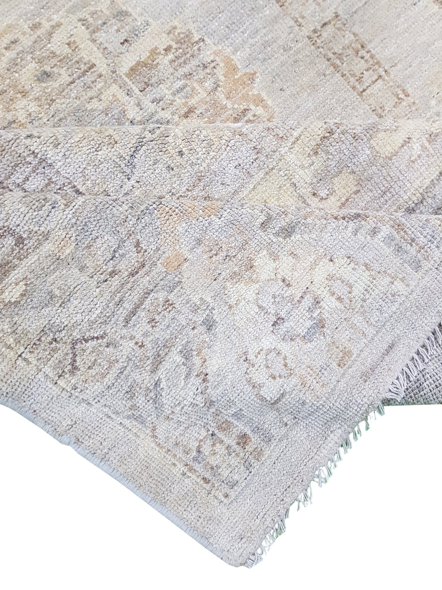 Handmade Transitional Oushak Rug | 370 x 269 cm | 12'1" x 8'8" - Najaf Rugs & Textile