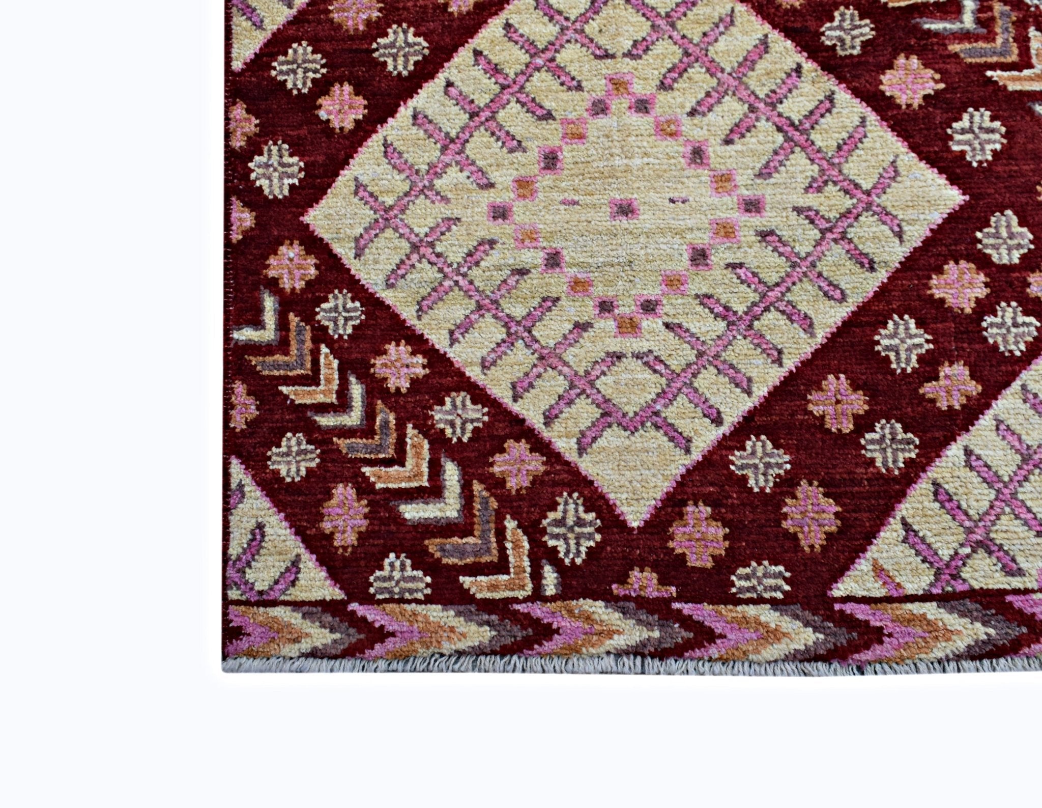 Handmade Transitional Tribal Afghan Rug | 283 x 204 cm | 9'3" x 6'7" - Najaf Rugs & Textile