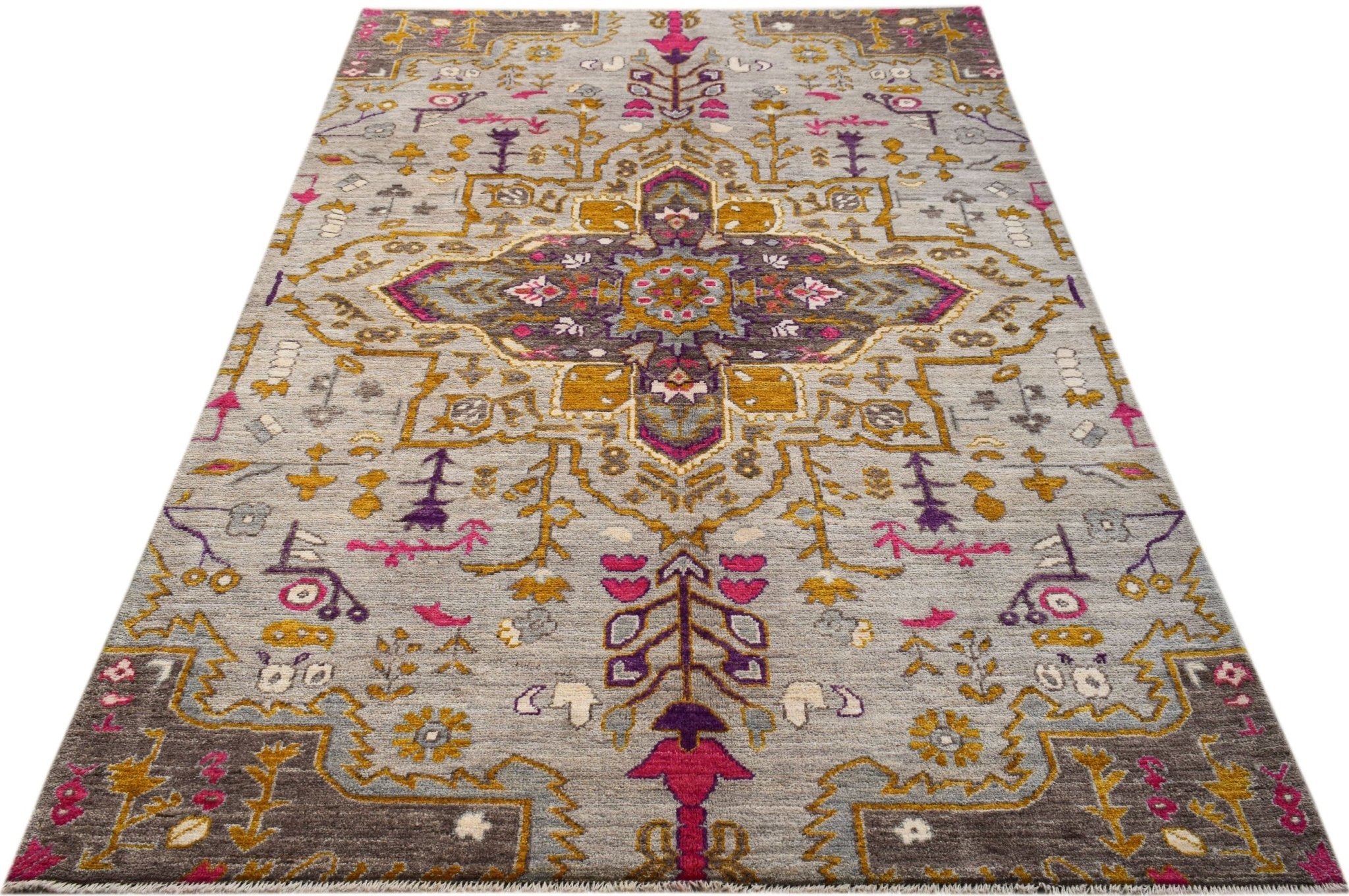 Handmade Transitional Tribal Afghan Rug | 300 x 194 cm | 9'10" x 6'4" - Najaf Rugs & Textile