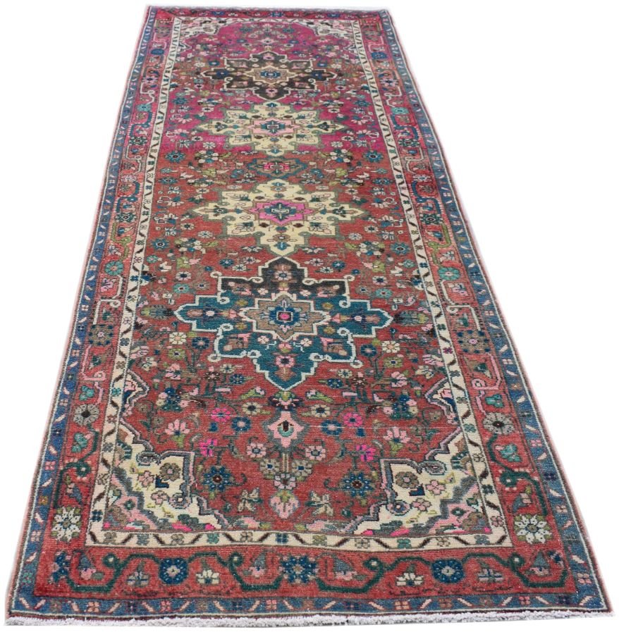 Handmade Tribal Abrash Collection Hallway Runner | 288 x 105 cm | 9'6" x 3'8" - Najaf Rugs & Textile