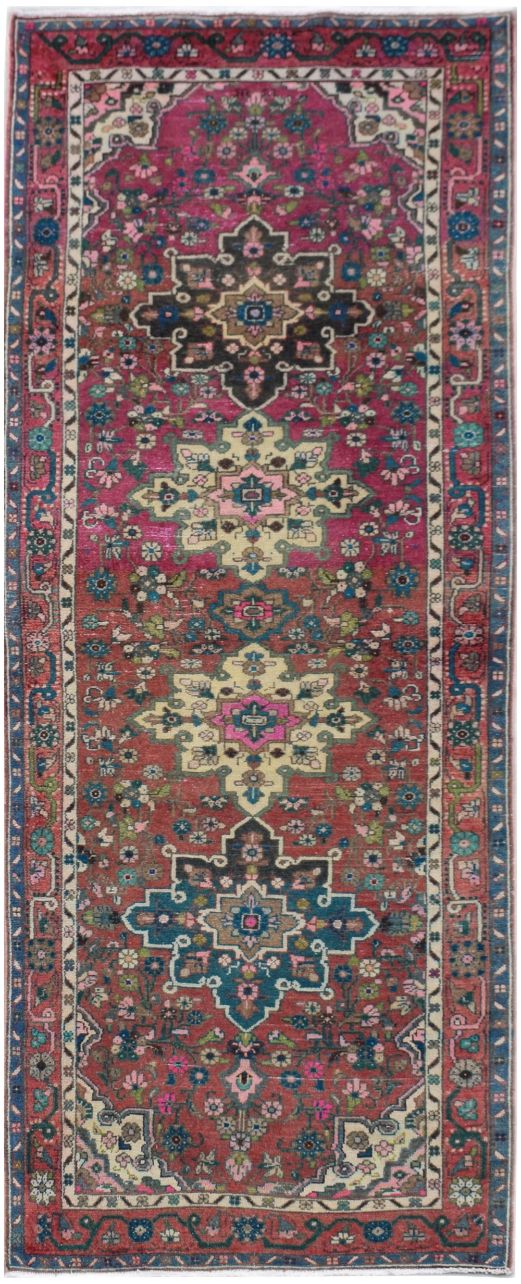 Handmade Tribal Abrash Collection Hallway Runner | 288 x 105 cm | 9'6" x 3'8" - Najaf Rugs & Textile