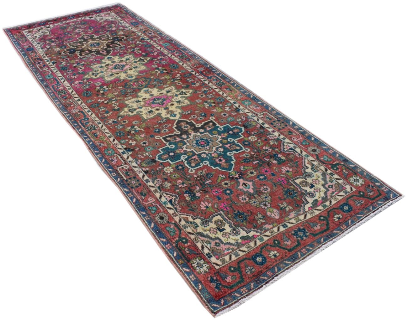 Handmade Tribal Abrash Collection Hallway Runner | 288 x 105 cm | 9'6" x 3'8" - Najaf Rugs & Textile