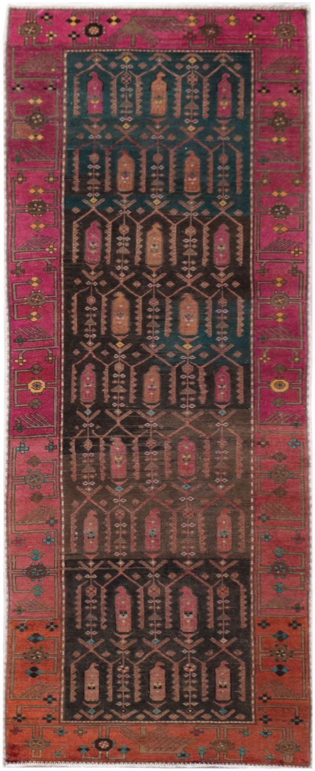 Handmade Tribal Abrash Collection Hallway Runner | 312 x 106 cm | 10'3" x 3'8" - Najaf Rugs & Textile