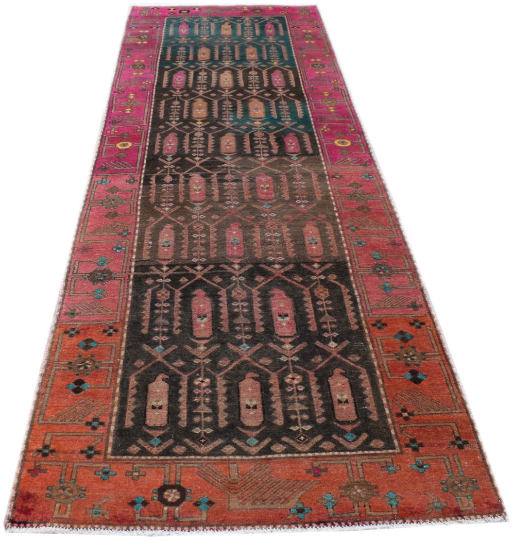 Handmade Tribal Abrash Collection Hallway Runner | 312 x 106 cm | 10'3" x 3'8" - Najaf Rugs & Textile