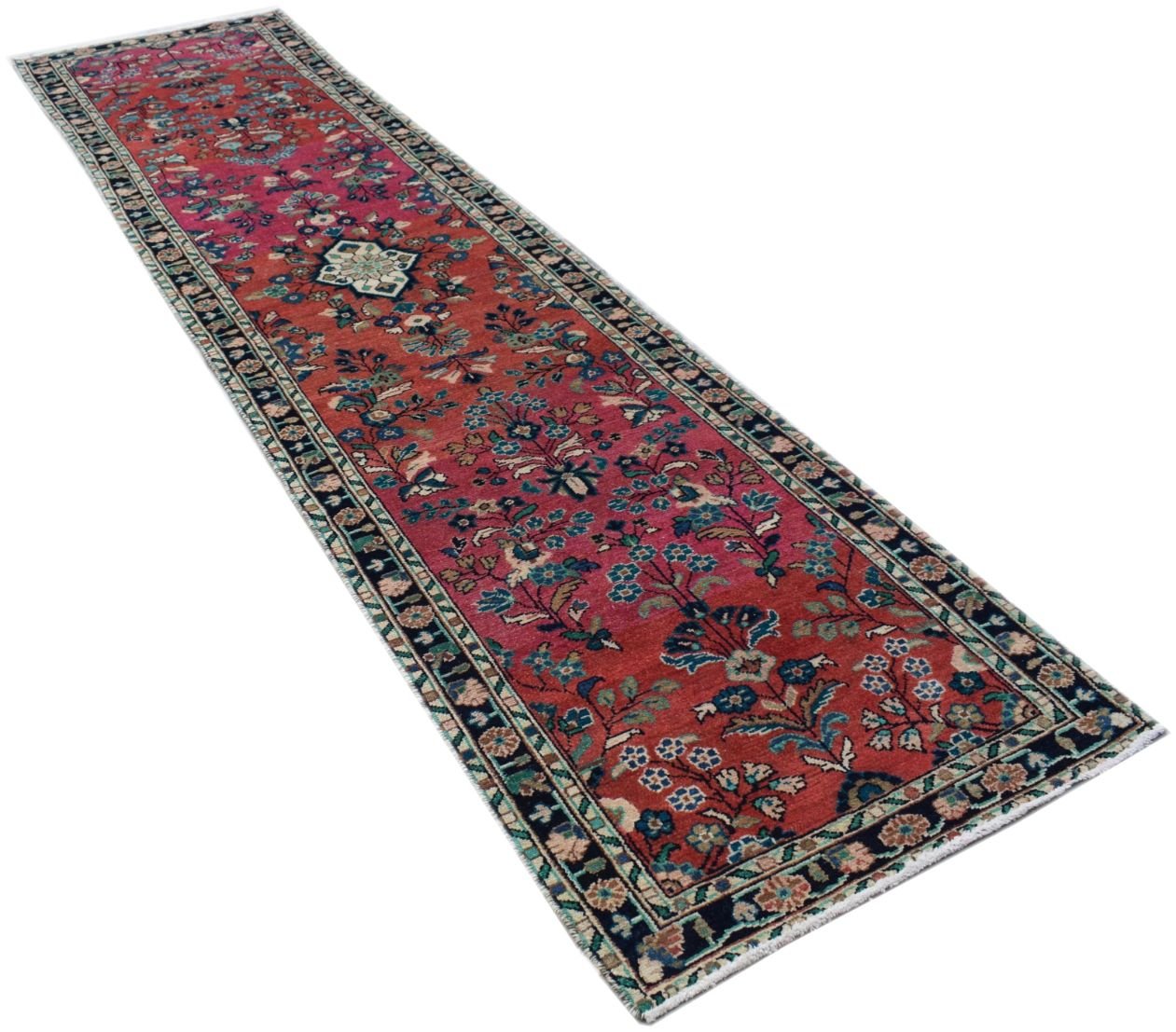 Handmade Tribal Abrash Collection Hallway Runner | 355 x 85 cm - Najaf Rugs & Textile