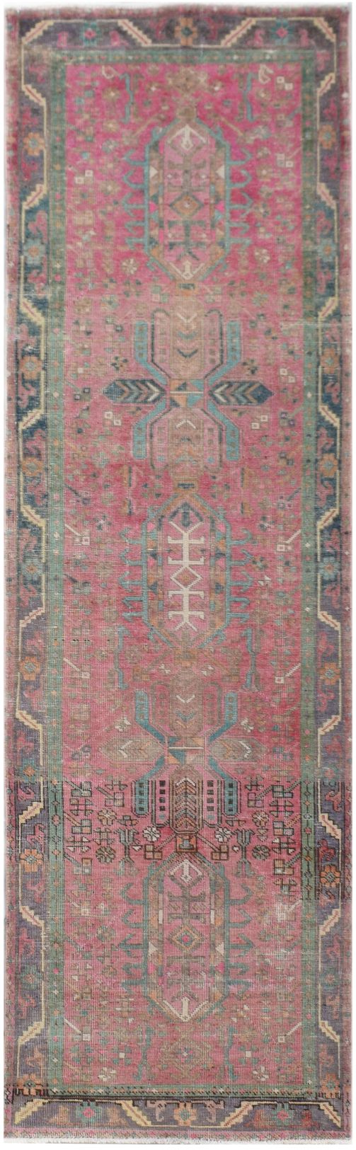 Handmade Tribal Abrash Collection Hallway Runner | 361 x 99 cm - Najaf Rugs & Textile