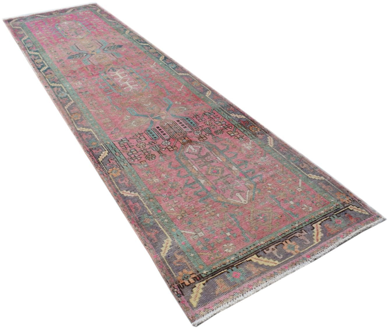 Handmade Tribal Abrash Collection Hallway Runner | 361 x 99 cm - Najaf Rugs & Textile