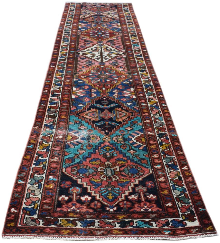 Handmade Tribal Abrash Collection Hallway Runner | 414 x 103 cm - Najaf Rugs & Textile