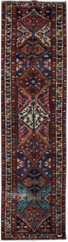 Handmade Tribal Abrash Collection Hallway Runner | 414 x 103 cm - Najaf Rugs & Textile