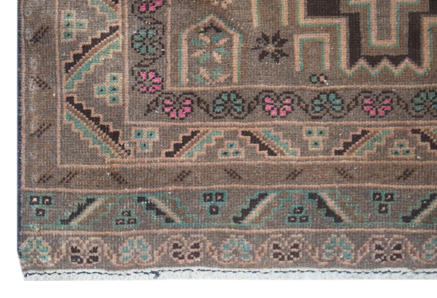 Handmade Tribal Afghan Balouch Hallway Runner | 205 x 80 cm | 6'9" x 2'8" - Najaf Rugs & Textile