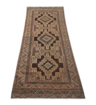 Handmade Tribal Afghan Balouch Hallway Runner | 205 x 80 cm | 6'9" x 2'8" - Najaf Rugs & Textile