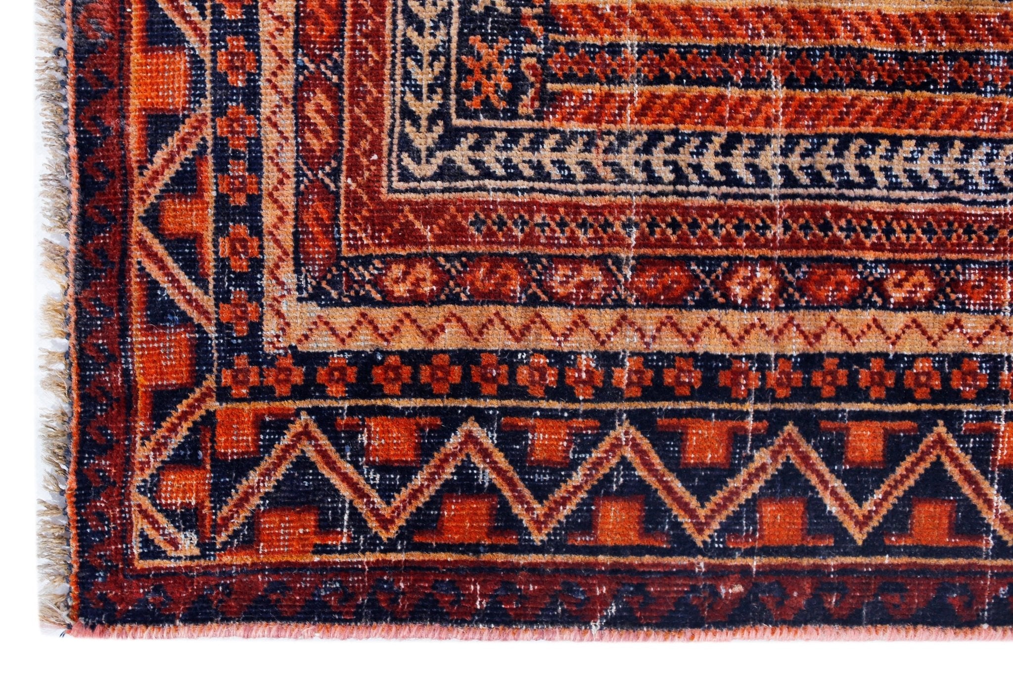 Handmade Tribal Afghan Balouch Prayer Rug | 126 x 85 cm | 4'2" x 2'9" - Najaf Rugs & Textile