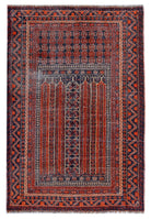 Handmade Tribal Afghan Balouch Prayer Rug | 126 x 85 cm | 4'2" x 2'9" - Najaf Rugs & Textile