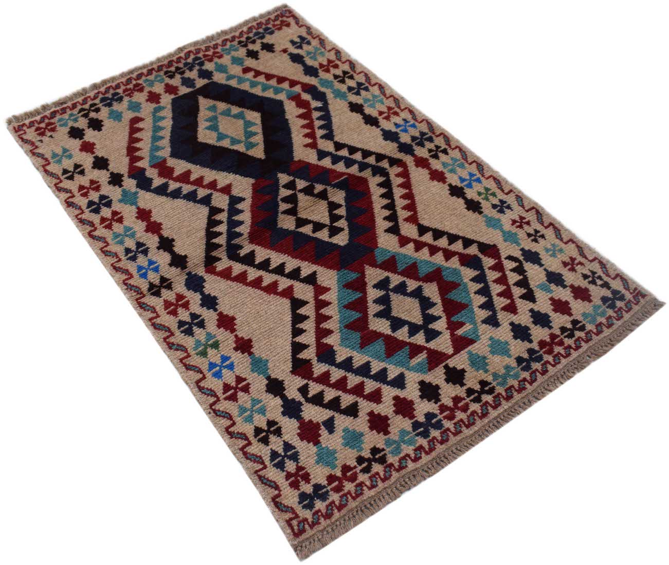 Handmade Tribal Afghan Balouch Rug | 121 x 80 cm | 4' x 2'8" - Najaf Rugs & Textile