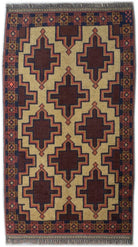 Handmade Tribal Afghan Balouch Rug | 126 x 83 cm | 4'13" x 2'7" - Najaf Rugs & Textile